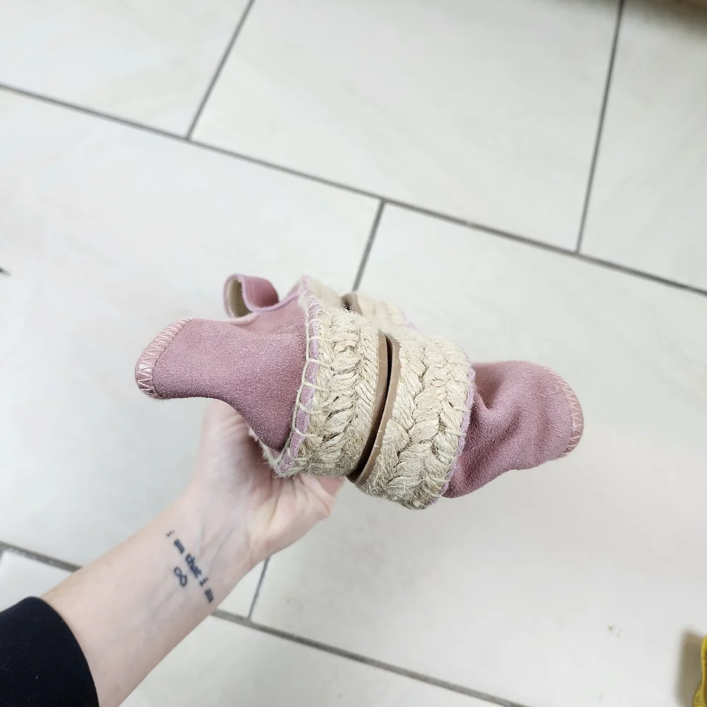 Jack Rogers women's Riley Suede Espadrille slip-on Flat shoes In Mauve 8.5 M - Picture 13 of 15